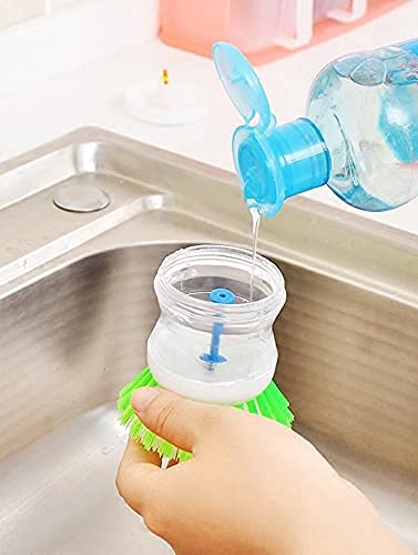 Washbasin Brush | Sink Brush for Kitchen Cleaning   | Multi-Color Plastic Scrub Brush | Dish Washing Brush for Basin & Tiles
