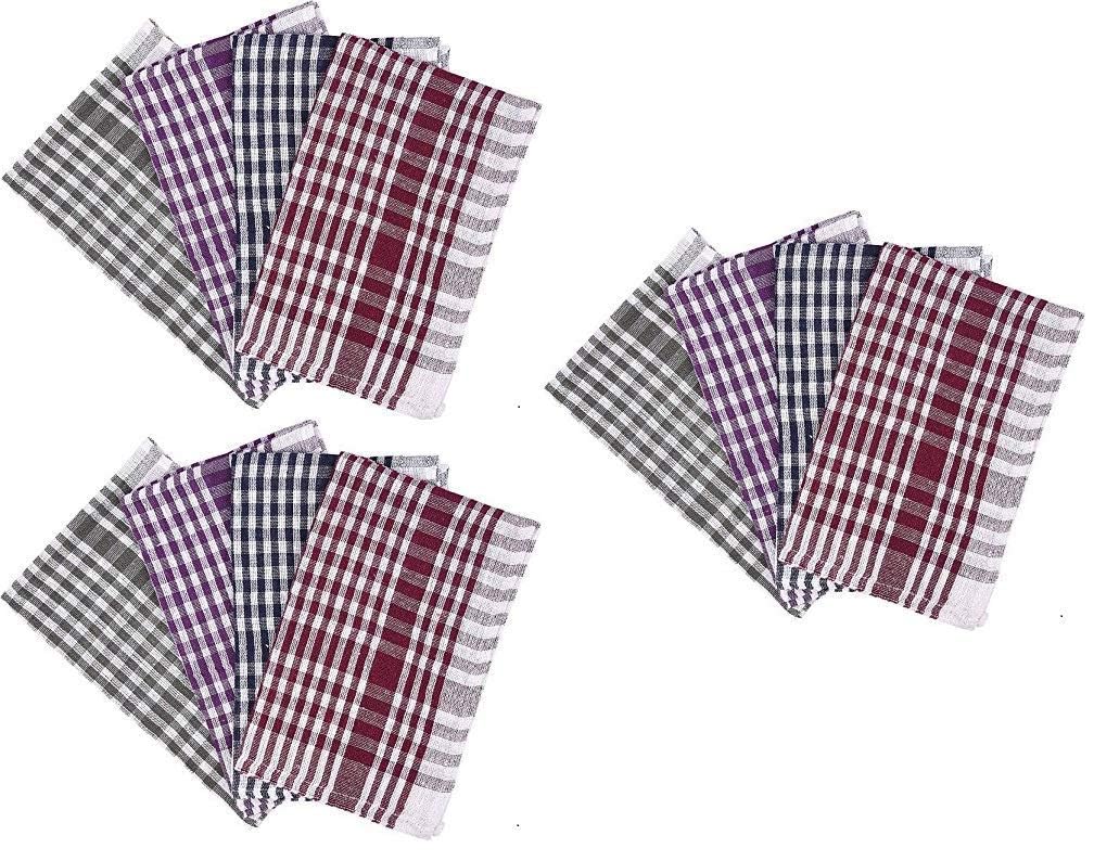 Kitchen Duster Wet Dry Cotton Cleaning Cloth/Mop Dish Towels, Cotton Checkered Pattern