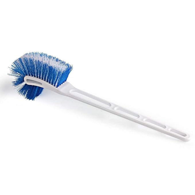 Hockey Toilet Brush | Longer Handle Ergonomic Design | Angular Design to Reach All Corners