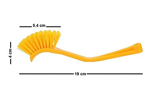 3 Pc Washbasin Cleaning Brush | Mini Sink Cleaner for Kitchen | Small Handy Scrubber for Basin Cleaning | Multifunctional Sink Brush | Multicolour Virgin Plastic