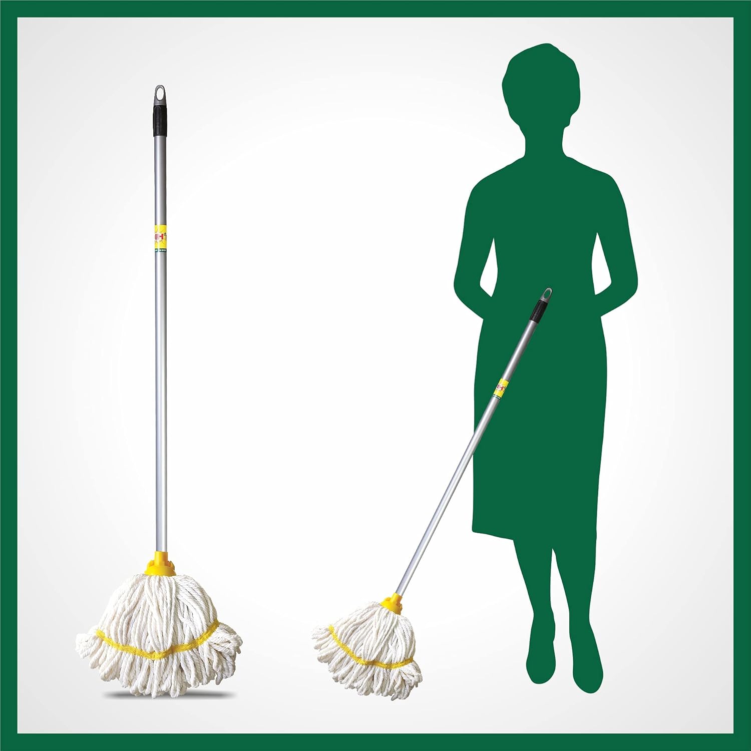 Deck' Mop Perfect for Cleaning Cover Large Cleaning Area at Home, Office, Kitchen, Lounge,Surface, Floor with Telescopic Sturdy Rod to Adjust to Your Hieght