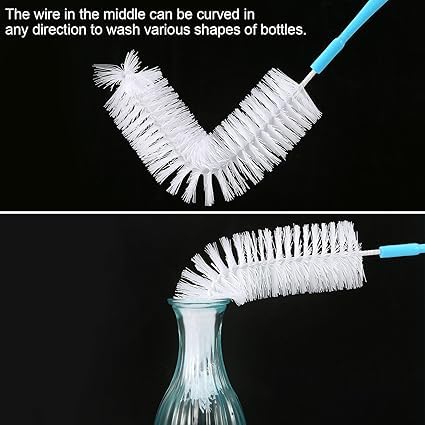 Long Bottle Cleaning Brush of Nylon Extra Long Cleaner for Washing Decanter, Thermos, Water Bottle Brush Washer