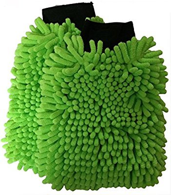 Double Sided Large Size Microfiber Hand Gloves Duster Super Soft Absorbent for Home, Office, Kitchen, Windows, Vehicle/Car, Bike, Two-Wheeler Cleaning & Washing Purpose