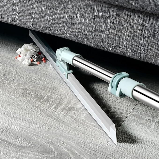 Magic Broom Silicone Floor Wiper–180° Rotating Squeegee for Floor, Tile, Marble, Glass & Window Cleaning, Adjustable Long Handle, Durable Silicone Blade for Bathroom, Home